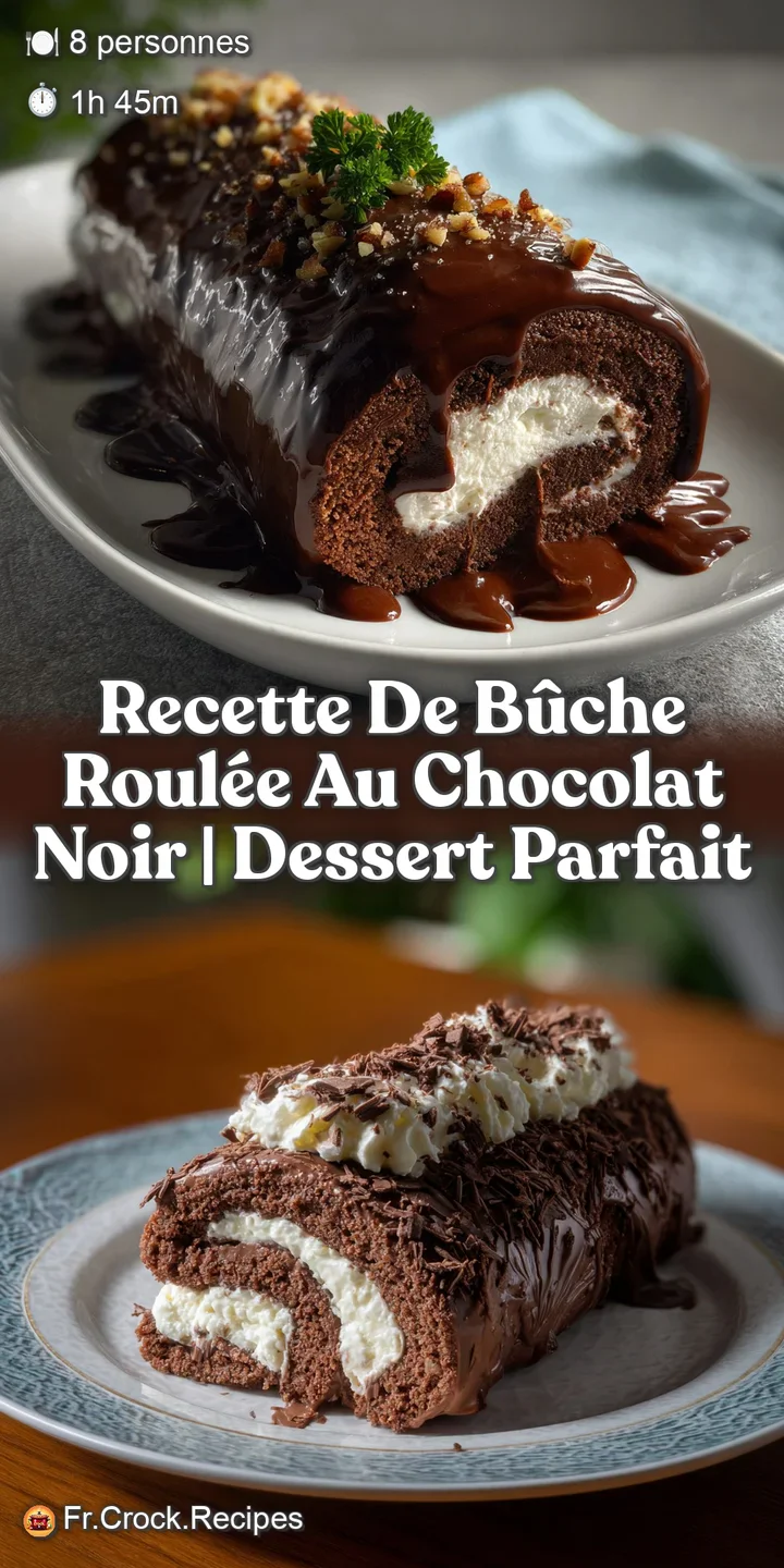 Close-up of a chocolate roll's swirl. The glossy ganache reflects light, inviting touch. A rich, dark chocolate dessert wi...