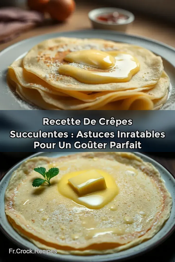 Recette de Cr&ecirc;pes Succulentes : Astuces Inratables pour un Go&ucirc;ter Parfait