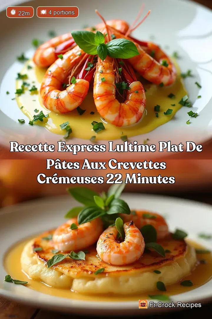 Recette Express LUltime Plat de P&acirc;tes aux Crevettes Cr&eacute;meuses 22 Minutes