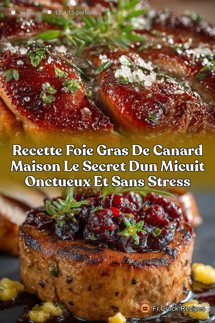 Recette Foie gras de canard maison Le secret dun micuit onctueux et sans stress