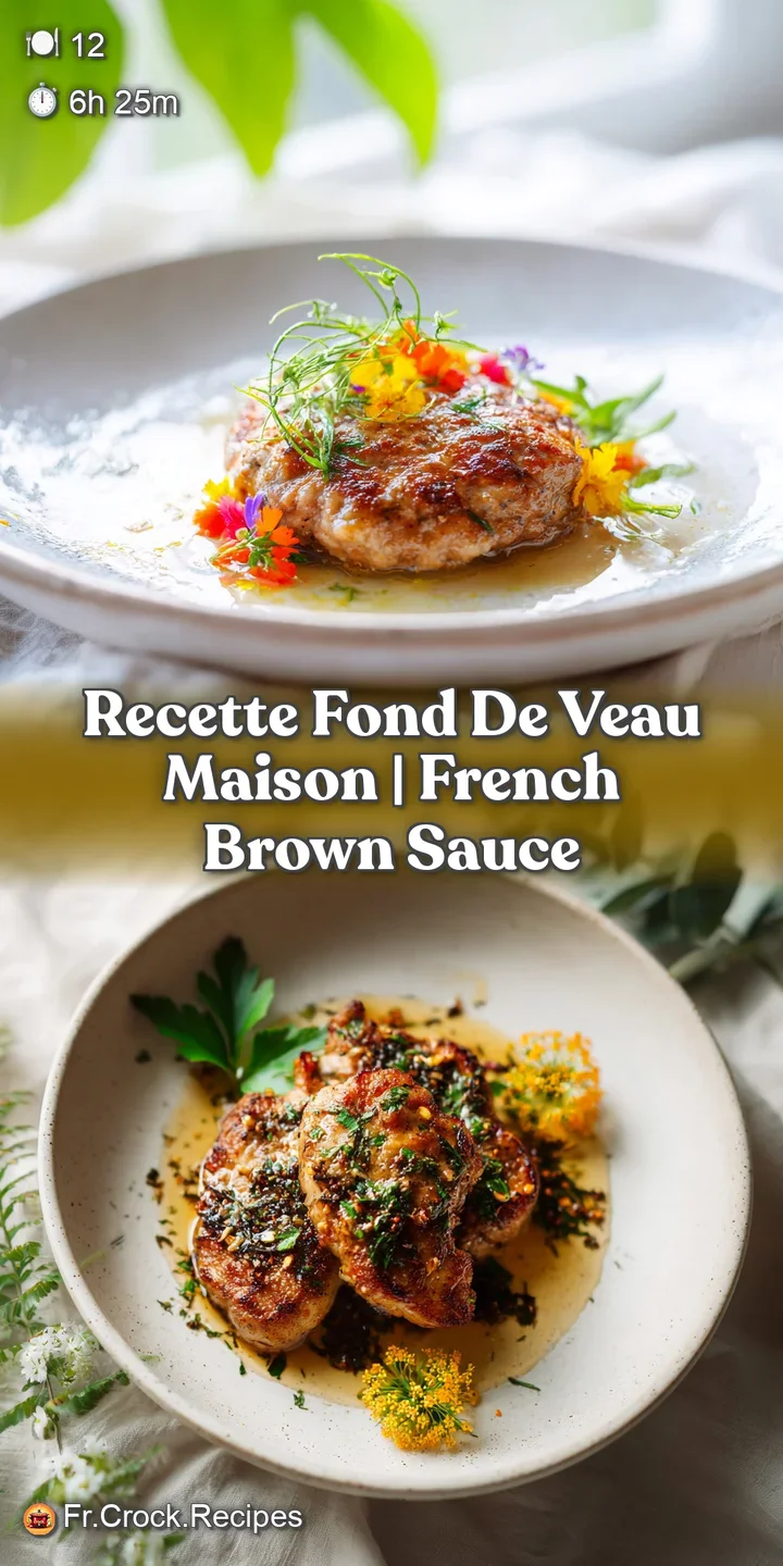 Concentrated veal stock, intensely brown, almost black, shines invitingly in the pan, promising deep, savory flavor.