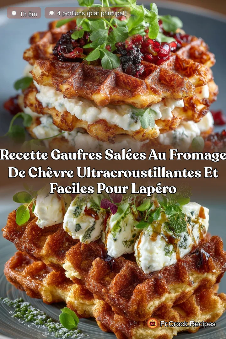Recette Gaufres sal&eacute;es au fromage de ch&egrave;vre Ultracroustillantes et faciles pour lap&eacute;ro