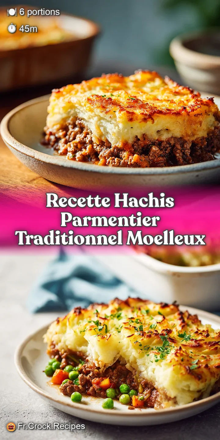 Close-up of Hachis Parmentier: Crisp potato crust gives way to the steaming, savory ground meat filling. Textural and invi...