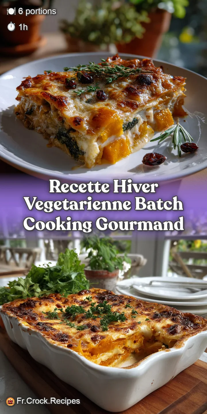 Creamy, cheesy lasagna layers with bright green spinach and rich orange squash, a tempting close-up of winter warmth.