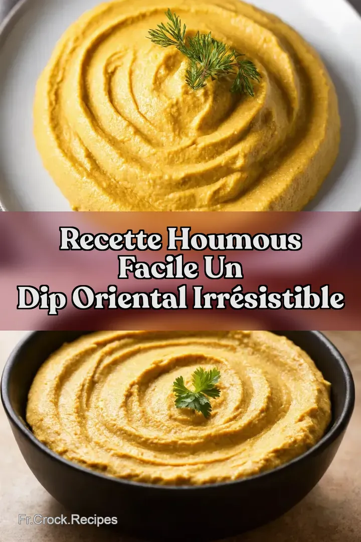 Recette Houmous Facile Un Dip Oriental Irr&eacute;sistible