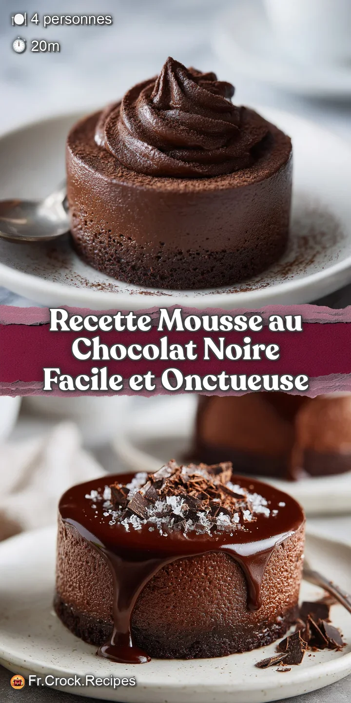 Close-up of intensely dark and glossy chocolate mousse. Tiny air bubbles create a tempting texture. A dessert to savor eve...