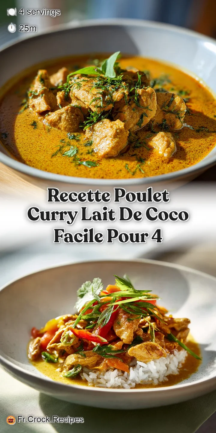 Close-up of creamy, golden chicken curry with flecks of red pepper and fresh green herbs. Steam rises invitingly.