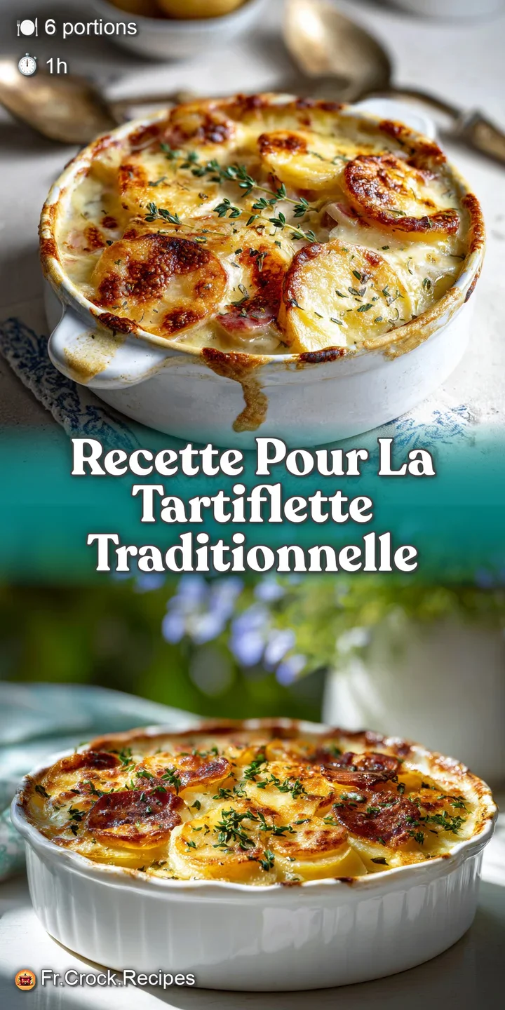 Close-up of a bubbling Tartiflette, revealing melted Reblochon cheese with golden-brown edges and smoky bacon. Delicious!