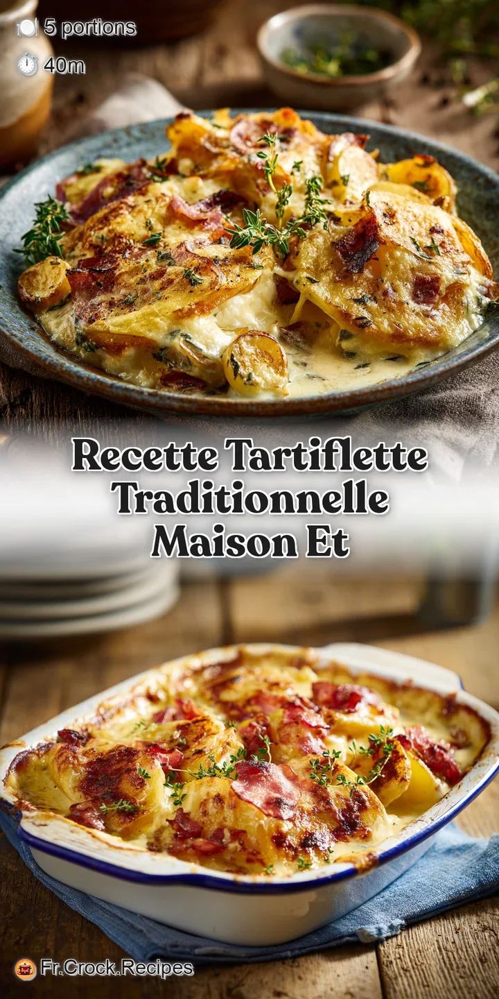 Close-up of Tartiflette: bubbly, browned cheese mingled with savory bacon and tender potatoes, a comforting French classic.