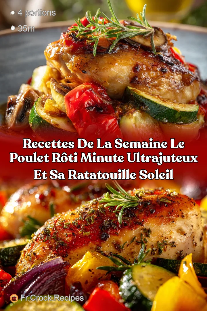 Recettes de la Semaine Le Poulet R&ocirc;ti Minute ultrajuteux et sa Ratatouille Soleil