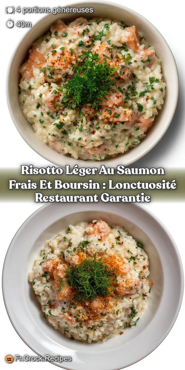 Risotto L&eacute;ger au Saumon Frais et Boursin : Lonctuosit&eacute; restaurant garantie