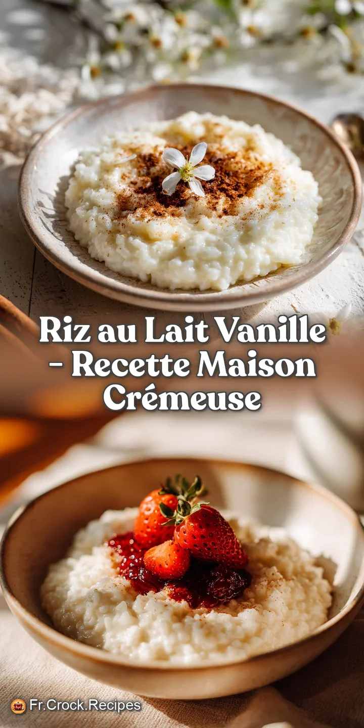 Close-up of smooth, white rice pudding with a glossy surface, showing delicate vanilla seeds