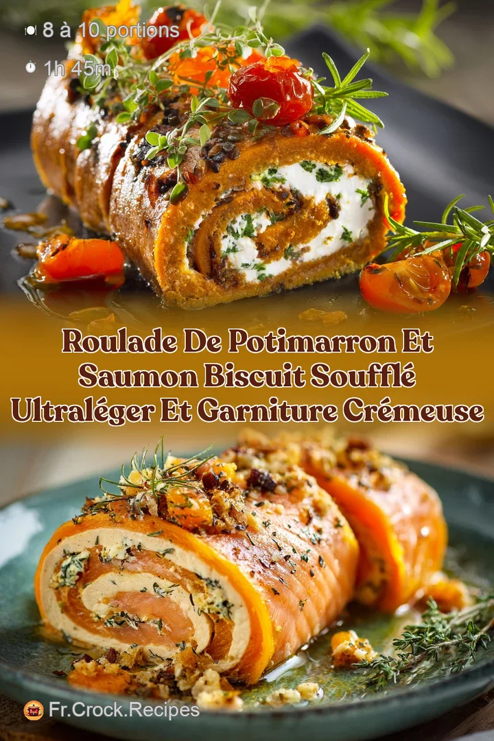 Roulade de potimarron et saumon Biscuit souffl&eacute; ultral&eacute;ger et garniture cr&eacute;meuse