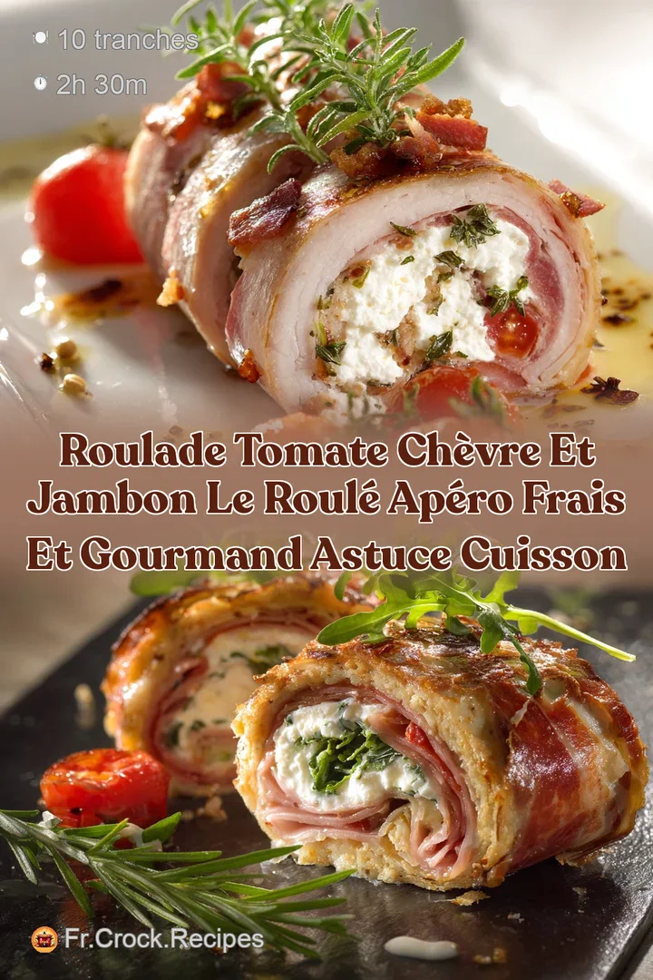 Roulade tomate ch&egrave;vre et jambon Le roul&eacute; ap&eacute;ro frais et gourmand Astuce cuisson