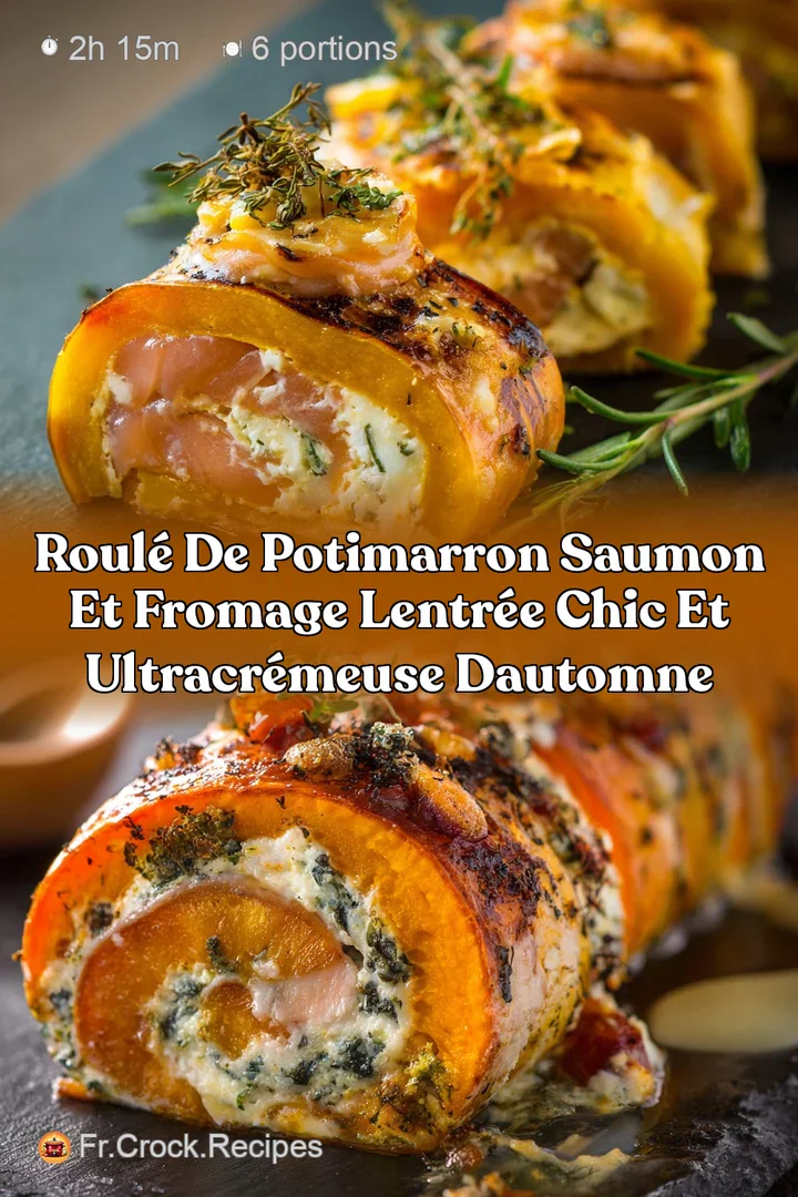 Roul&eacute; de potimarron saumon et fromage lentr&eacute;e chic et ultracr&eacute;meuse dautomne