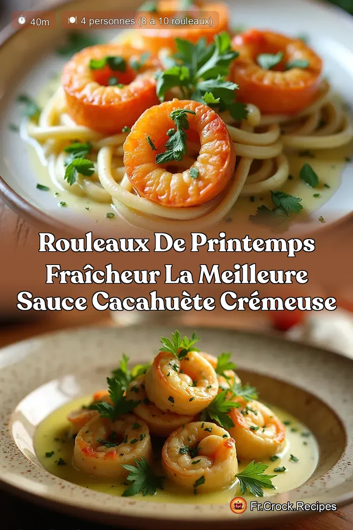 Rouleaux de Printemps Fra&icirc;cheur La Meilleure Sauce Cacahu&egrave;te Cr&eacute;meuse