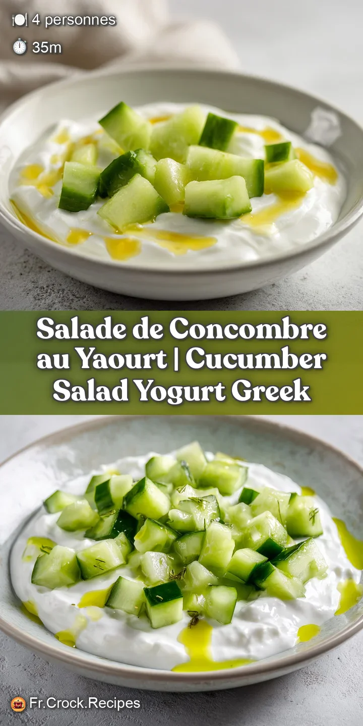 Gros plan sur la texture cr&eacute;meuse et blanche d'une sauce onctueuse entourant des morceaux de concombre vert juteux.