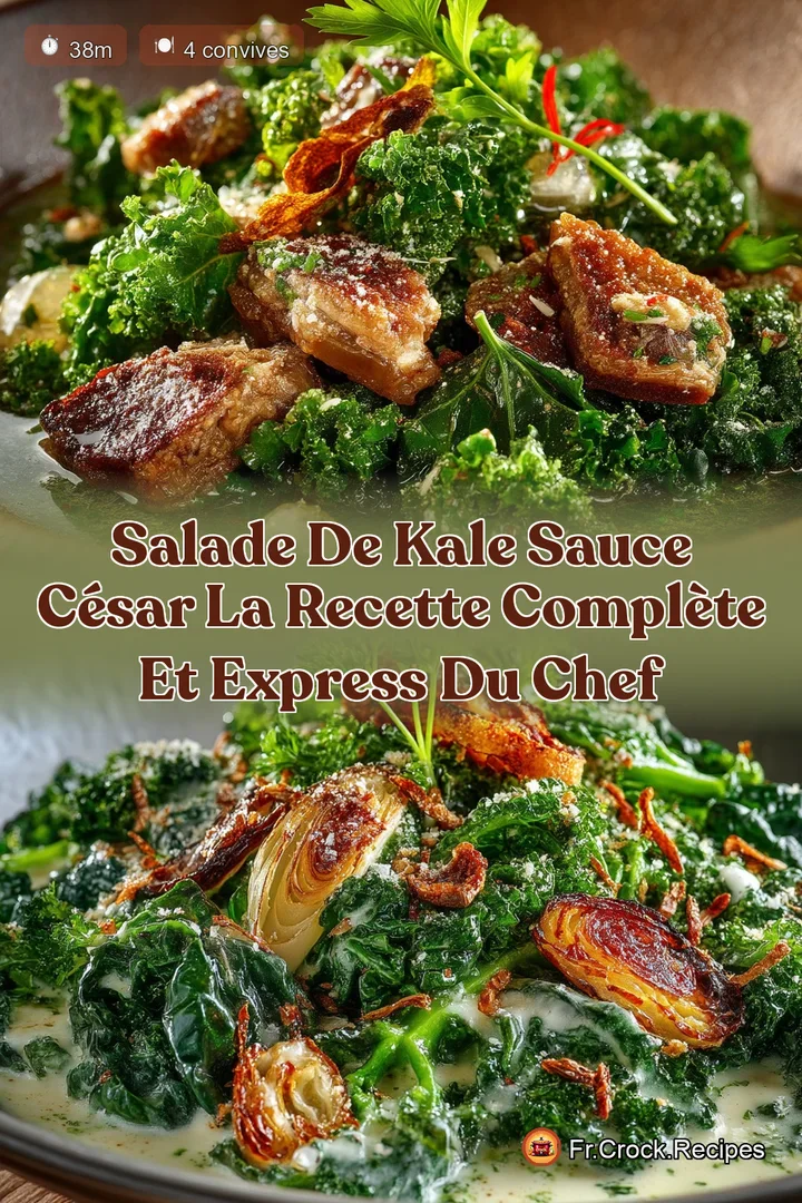 Salade de Kale Sauce C&eacute;sar La Recette Compl&egrave;te et Express du Chef