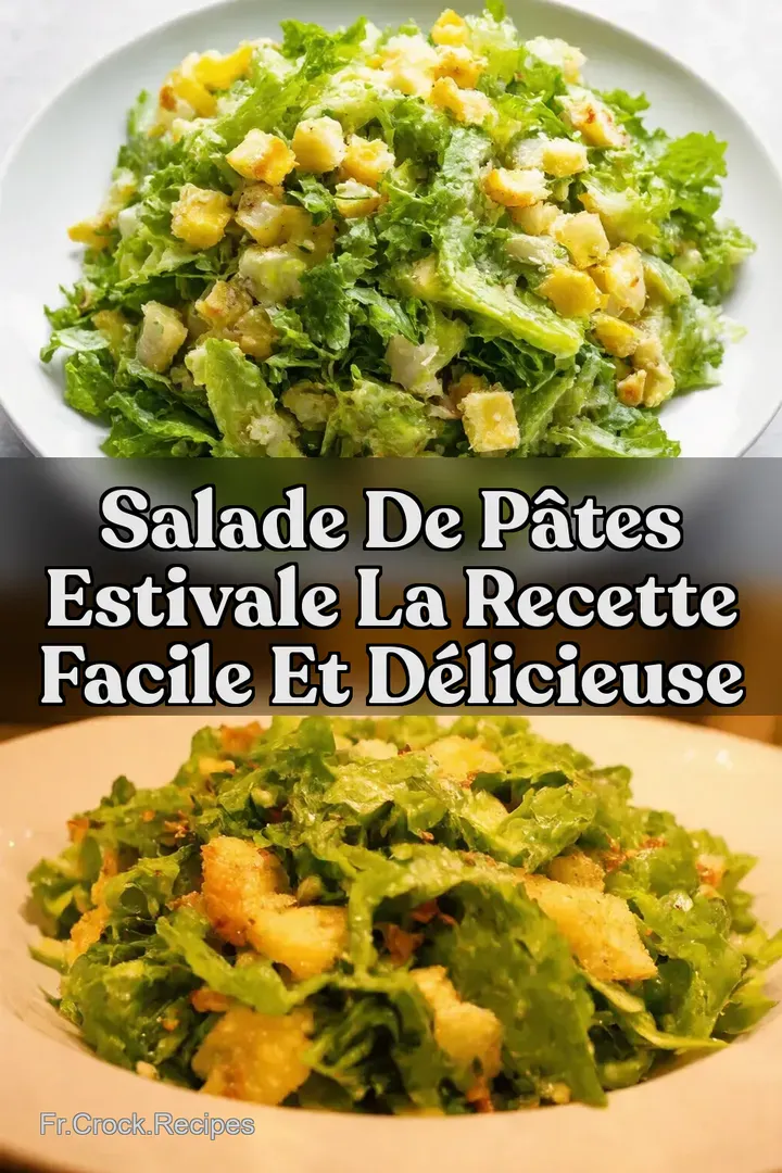 Salade de P&acirc;tes Estivale La Recette Facile et D&eacute;licieuse