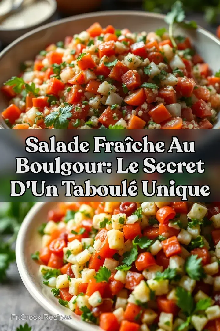 Salade Fra&icirc;che au Boulgour: Le Secret d un Taboul&eacute; Unique