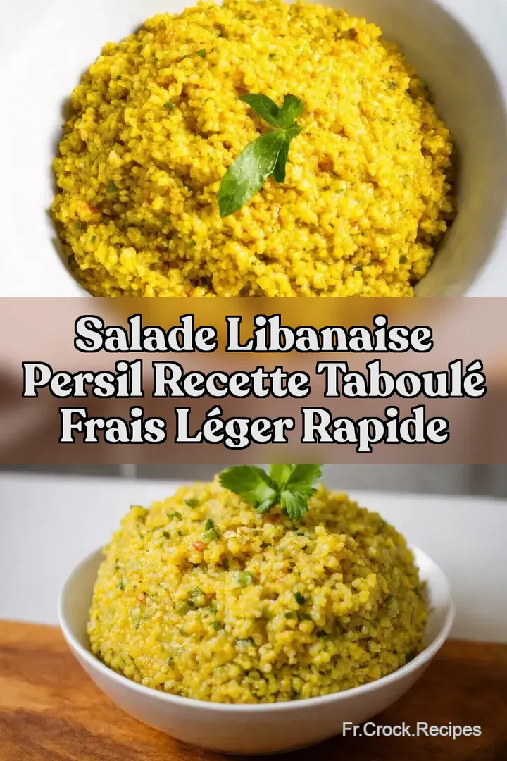 Salade libanaise persil Recette Taboul&eacute; Frais L&eacute;ger Rapide
