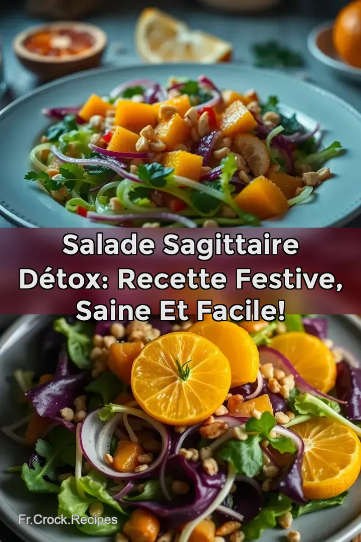 Salade Sagittaire D&eacute;tox: Recette Festive Saine et Facile!
