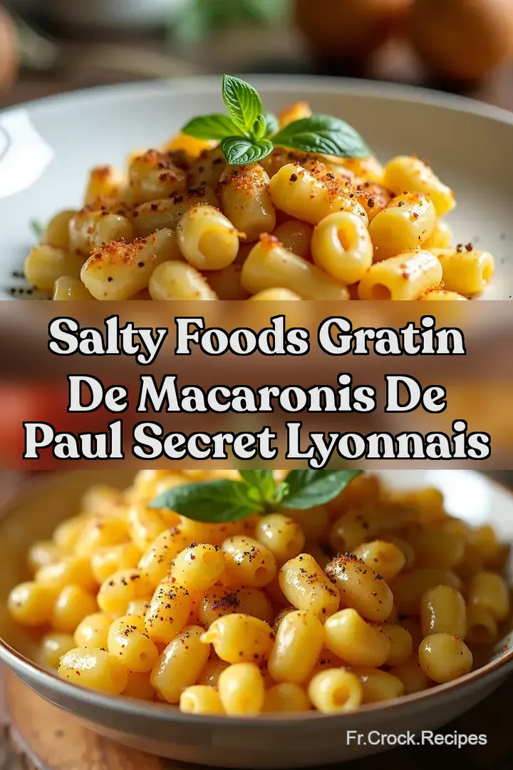 Salty Foods Gratin De Macaronis De Paul Secret Lyonnais