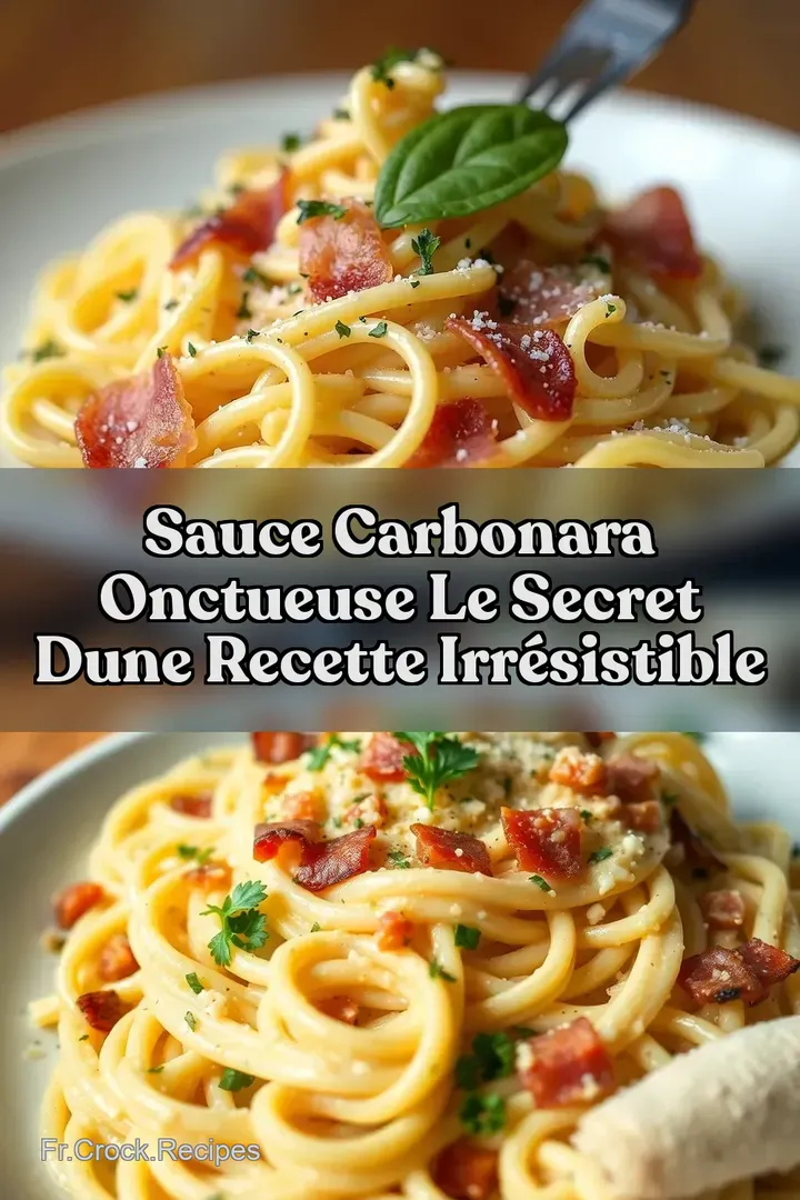 Sauce Carbonara Onctueuse Le Secret dune Recette Irr&eacute;sistible
