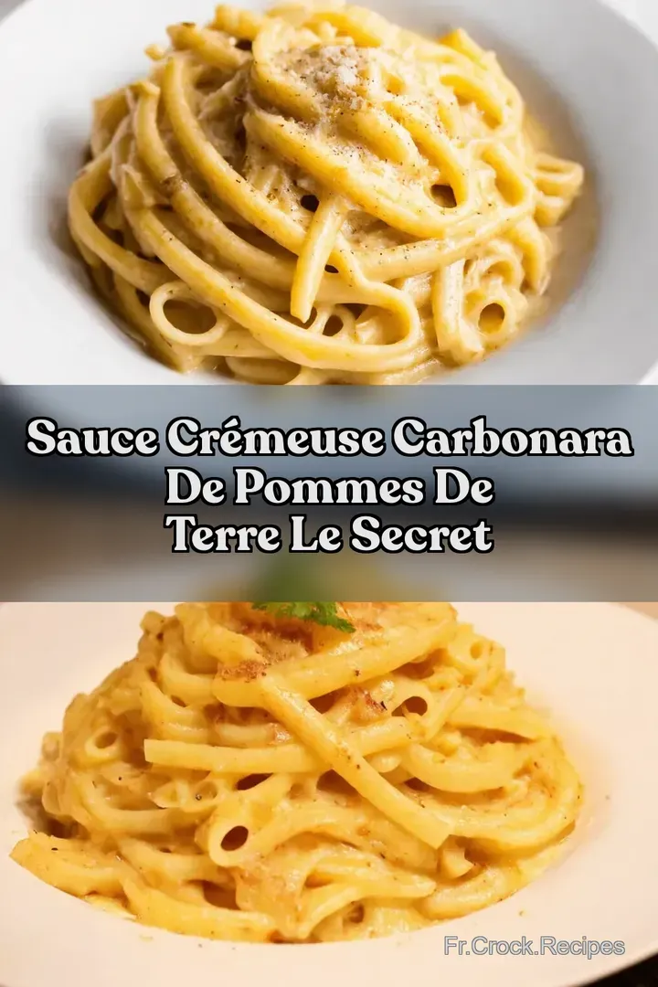 Sauce Cr&eacute;meuse Carbonara de Pommes de Terre LE Secret