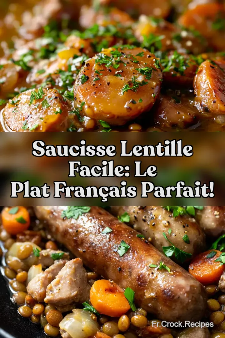 Saucisse Lentille Facile: Le Plat Fran&ccedil;ais Parfait!