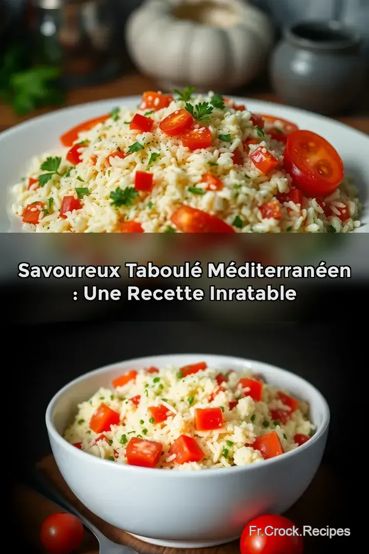 Savoureux Taboul&eacute; M&eacute;diterran&eacute;en : Une Recette Inratable