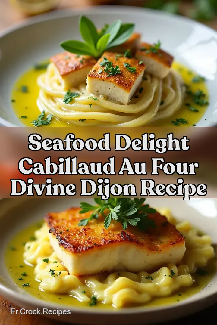 Seafood Delight Cabillaud au Four Divine Dijon Recipe