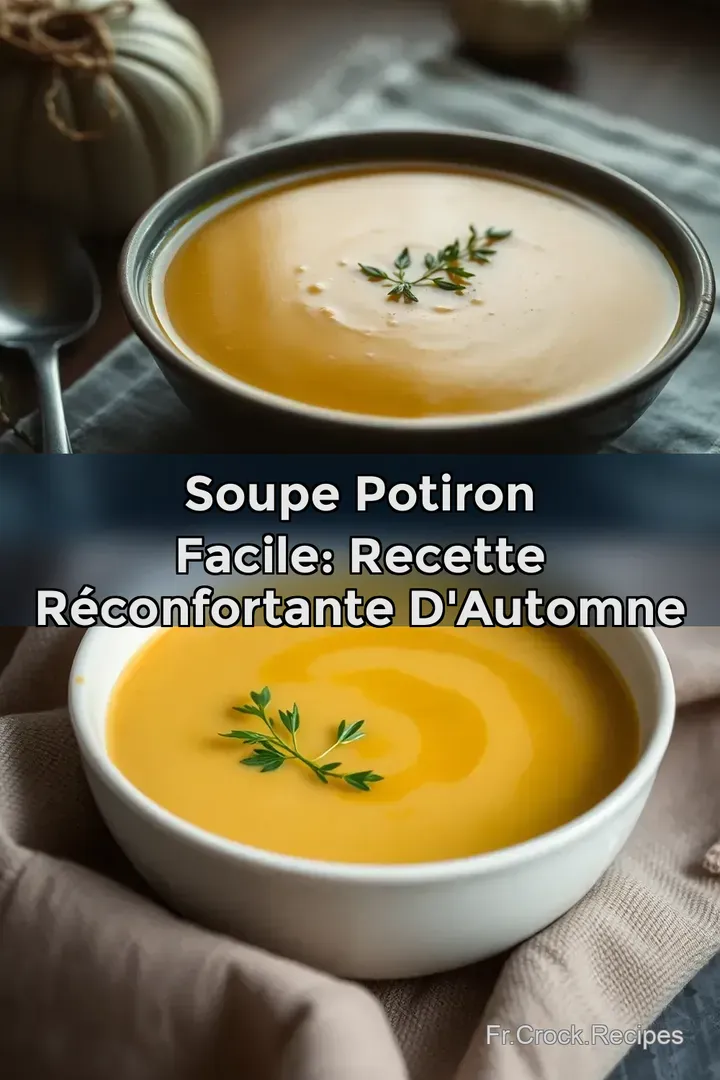Soupe Potiron Facile: Recette R&eacute;confortante D Automne