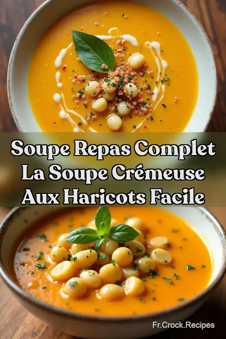 Soupe Repas Complet La Soupe Cr&eacute;meuse Aux Haricots Facile