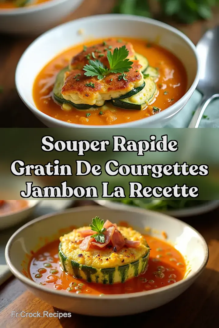 Souper Rapide Gratin de Courgettes Jambon LA Recette