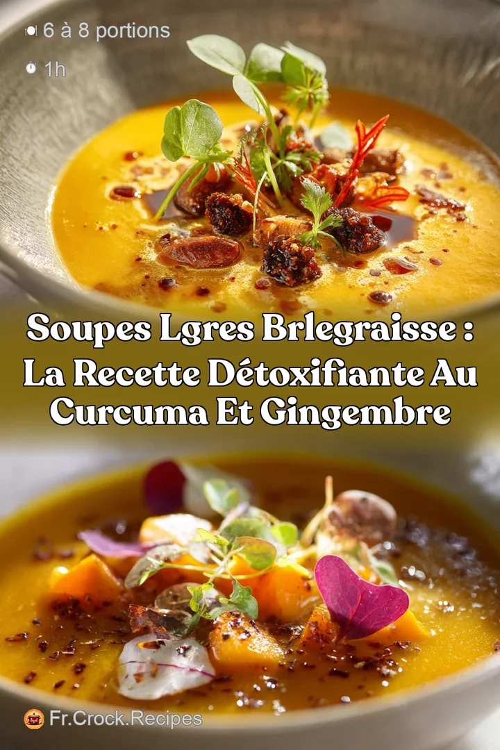 Soupes Lgres BrleGraisse : la recette d&eacute;toxifiante au Curcuma et Gingembre
