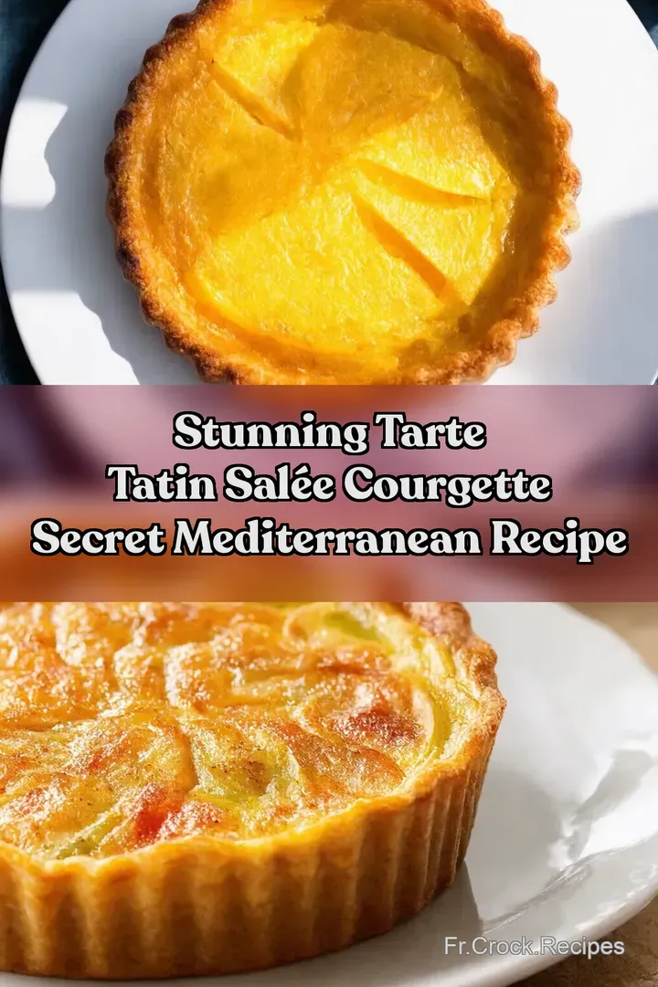 Stunning Tarte Tatin Sal&eacute;e Courgette Secret Mediterranean Recipe