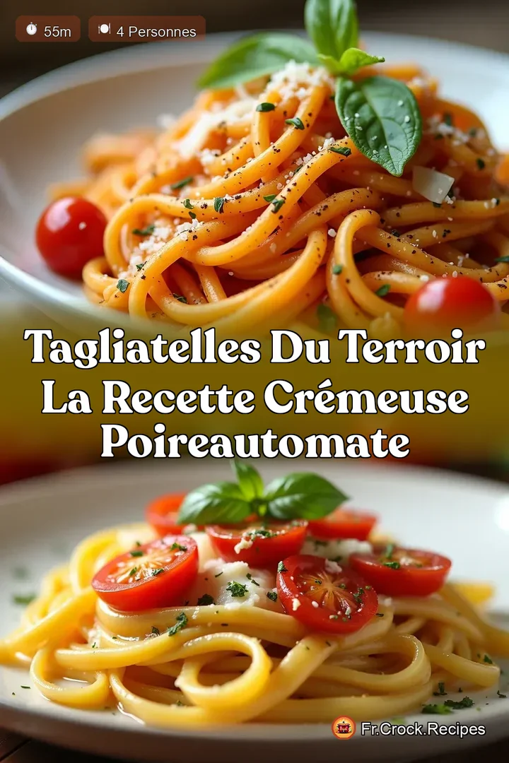 Tagliatelles du Terroir La Recette Cr&eacute;meuse PoireauTomate