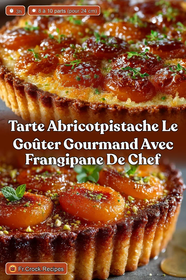 Tarte AbricotPistache Le Go&ucirc;ter Gourmand avec Frangipane de Chef