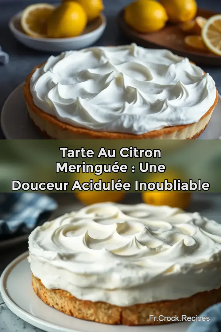 Tarte au Citron Meringu&eacute;e : Une Douceur Acidul&eacute;e Inoubliable