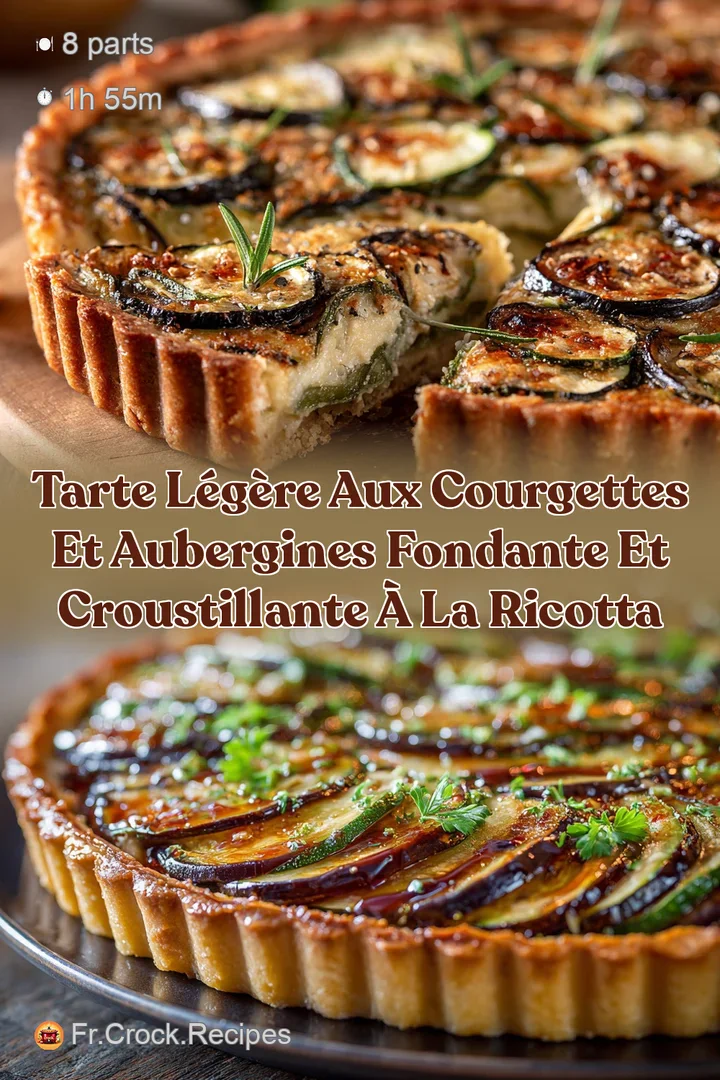 Tarte L&eacute;g&egrave;re aux Courgettes et Aubergines Fondante et Croustillante &agrave; la Ricotta