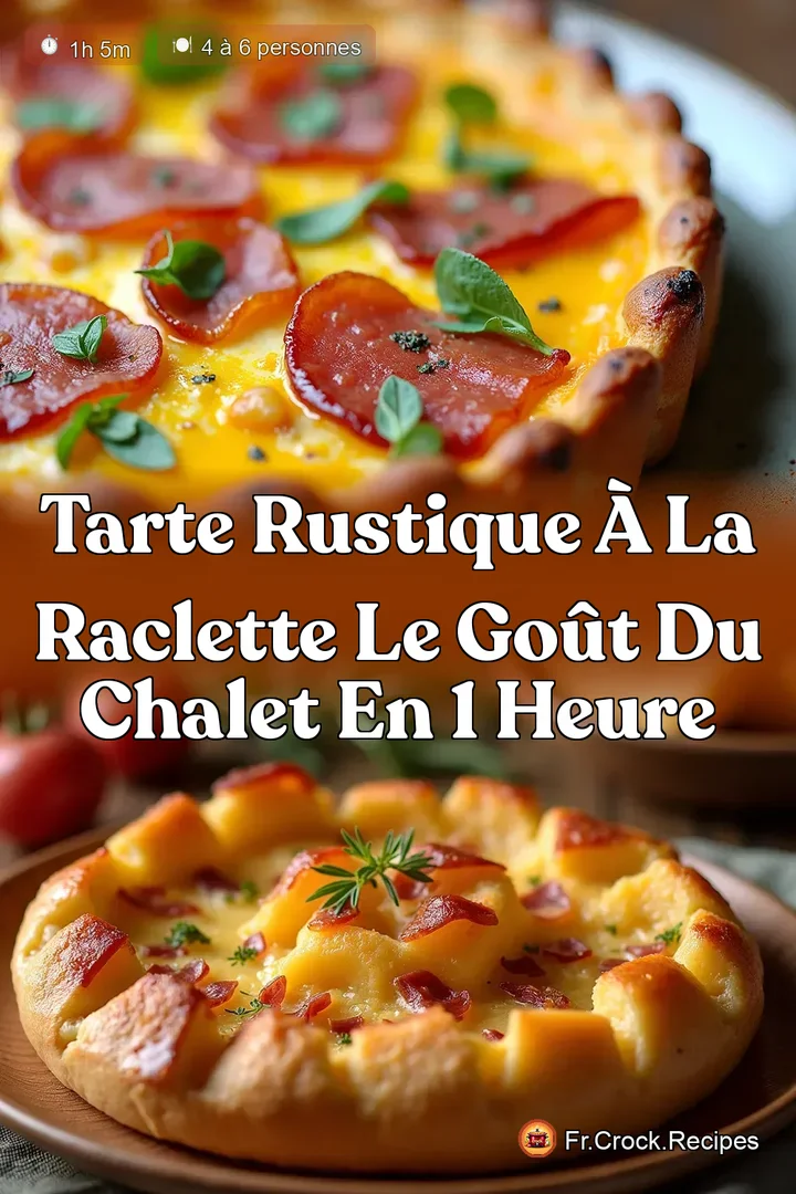 Tarte Rustique &agrave; la Raclette Le Go&ucirc;t du Chalet en 1 Heure