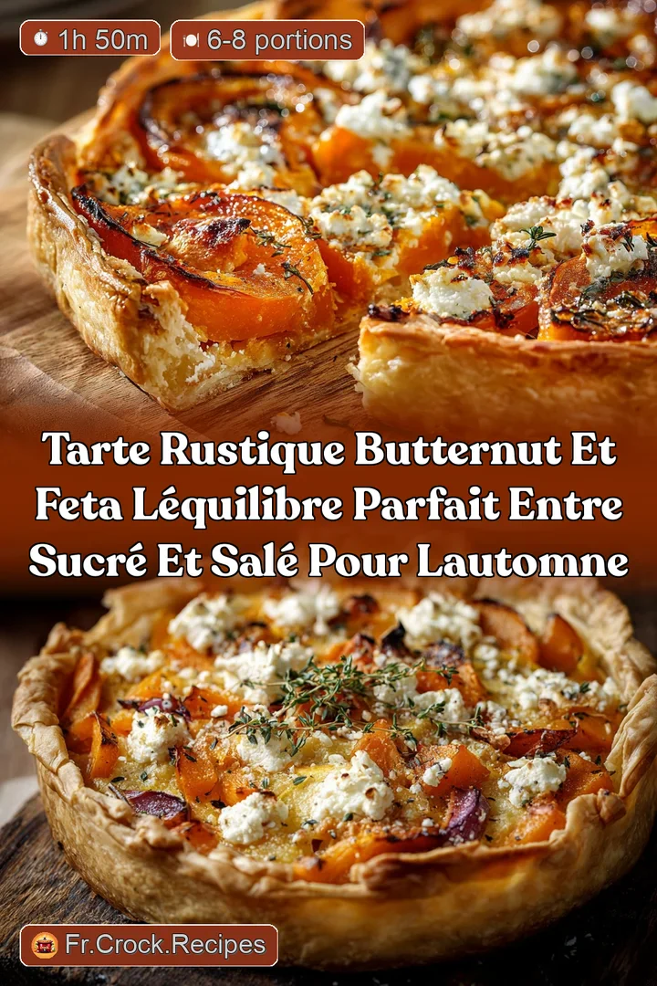 Tarte rustique butternut et feta L&eacute;quilibre parfait entre sucr&eacute; et sal&eacute; pour lautomne