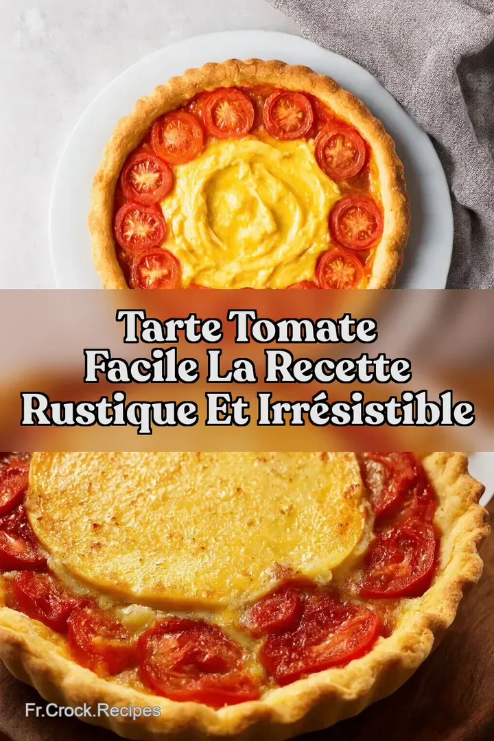 Tarte Tomate Facile La Recette Rustique et Irr&eacute;sistible