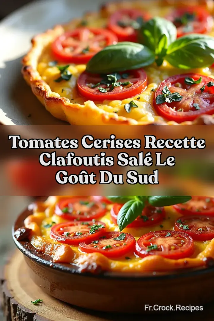 Tomates Cerises Recette Clafoutis Sal&eacute; Le Go&ucirc;t du Sud