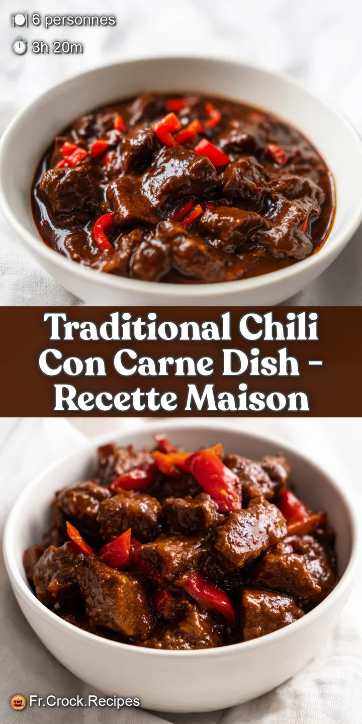 Gros plan sur une sauce brune brillante et fumante, r&eacute;v&eacute;lant des morceaux de viande juteuse et des haricots fondants.