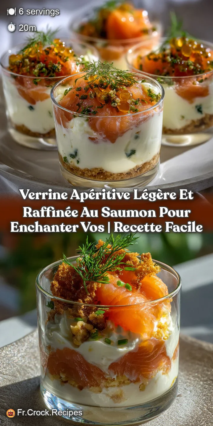 Close-up of a verrine's salmon, showcasing vibrant orange, creamy textures, and reflecting light, highlighting the dish's ...
