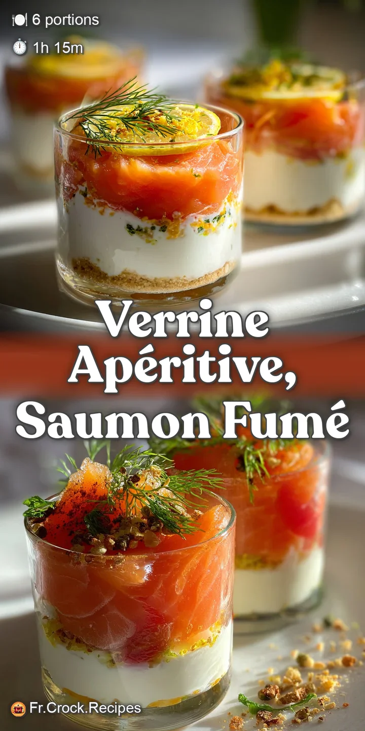 Close-up of a lemon-salmon verrine: Swirls of silky cream, delicate pink salmon, bright and inviting.