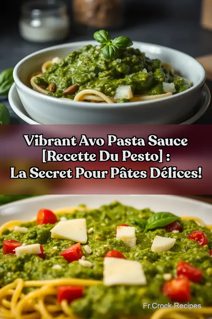 Vibrant Avo Pasta Sauce [recette du pesto] : La Secret Pour P&acirc;tes D&eacute;lices!
