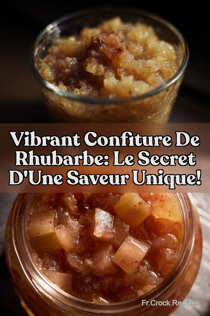 Vibrant Confiture de Rhubarbe: Le Secret d une Saveur Unique!